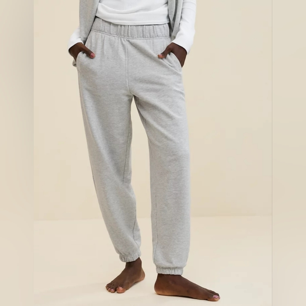 OFFLINE 95% cotton BY Aerie woMen's jetsettets Light Gray Joggers